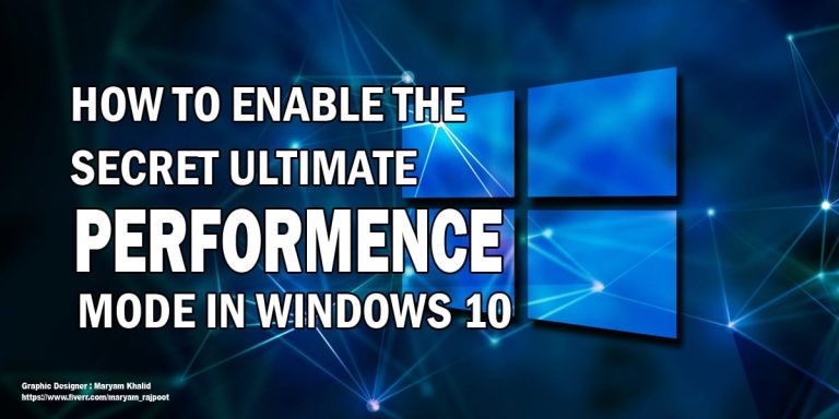 How to Enable the Secret Ultimate Performance Power Plan Windows 10