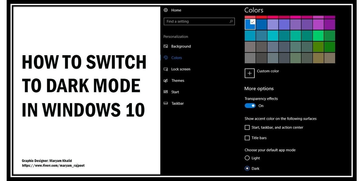 How to Switch To Dark Mode in Windows 10 | How To Galaxy