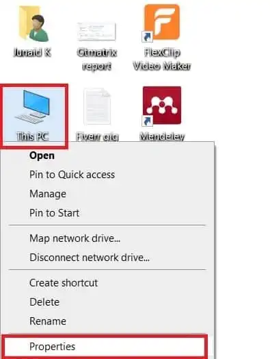 Right click 'This PC' and open properties to check slow pc issues