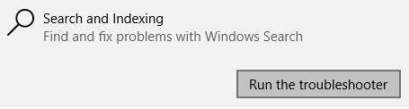 open search and indexing troubleshooter