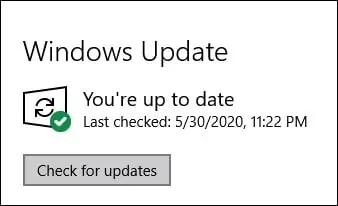 check for windows updates