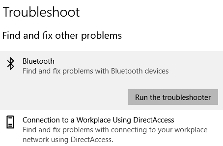 bluetooth troubleshooter