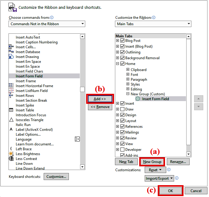 check and add select form field