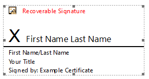 recoverable signature option