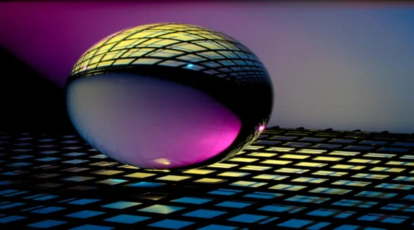 Quantum computer services- A ball placed on colored blocks