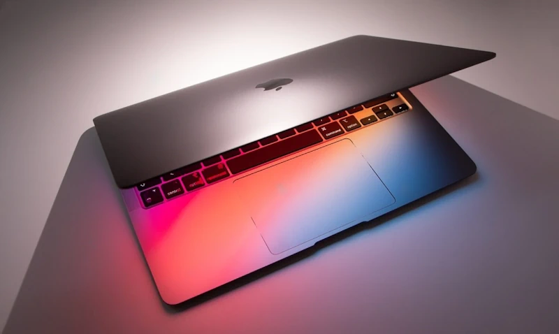 A MacBook Air on a table