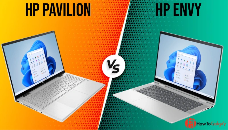 HP Pavilion and HP ENVY laptops compared side by side